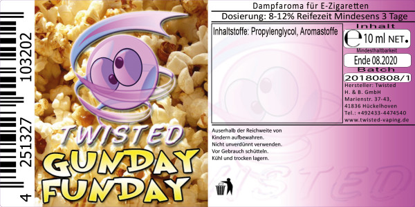 Twisted Aroma Gunday Funday 10ml - MHD abgelaufen